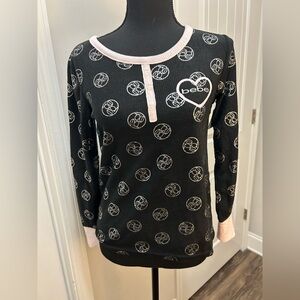 Y2K‎ Bebe Black and White Long Sleeve Tee